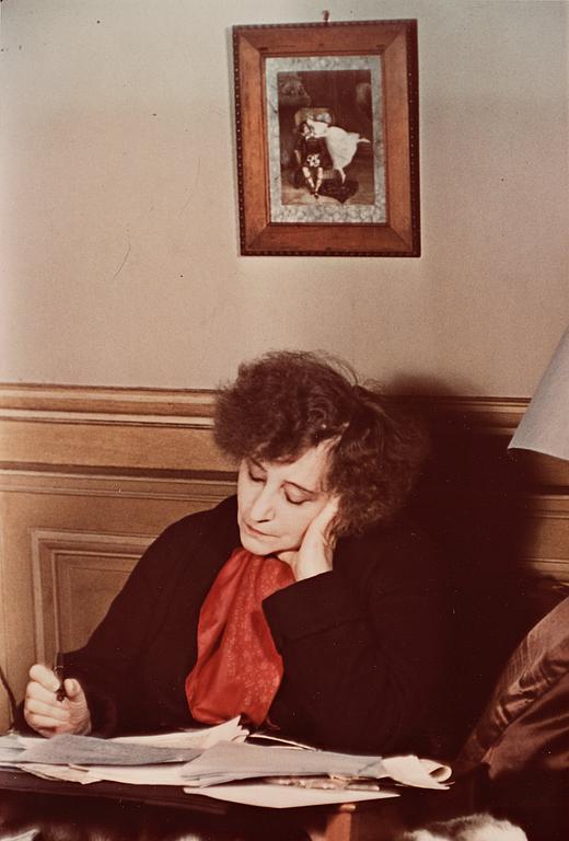 GISÈLE FREUND, färgfotografi signerat och stämplat, porträtt av Colette.