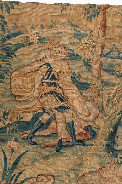 A Flemish 'Game park' tapestry, probably Audenarde, c. 331 x 177 cm, mid 16th century.