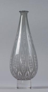 A Nils Landberg 'slipgraal' glass vase, Orrefors 1957.