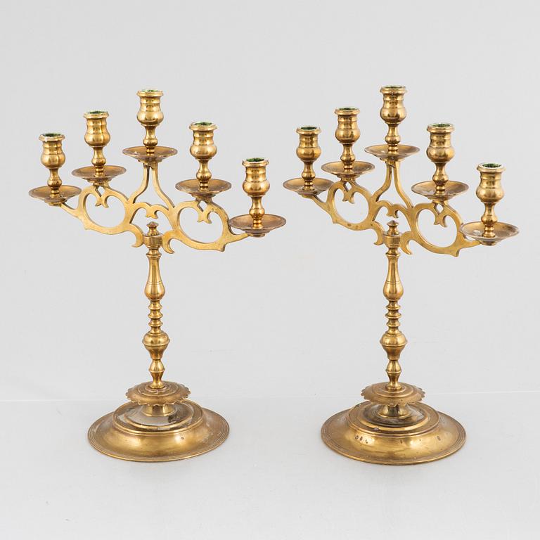 A pair of candelabra, first half of the 20th century.