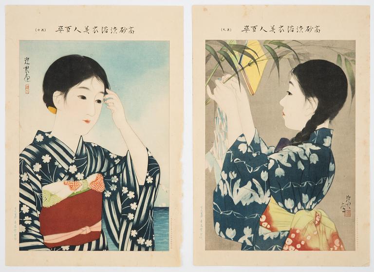 Ito Shinsui, a series of 10 lithographs in colours, 1931.