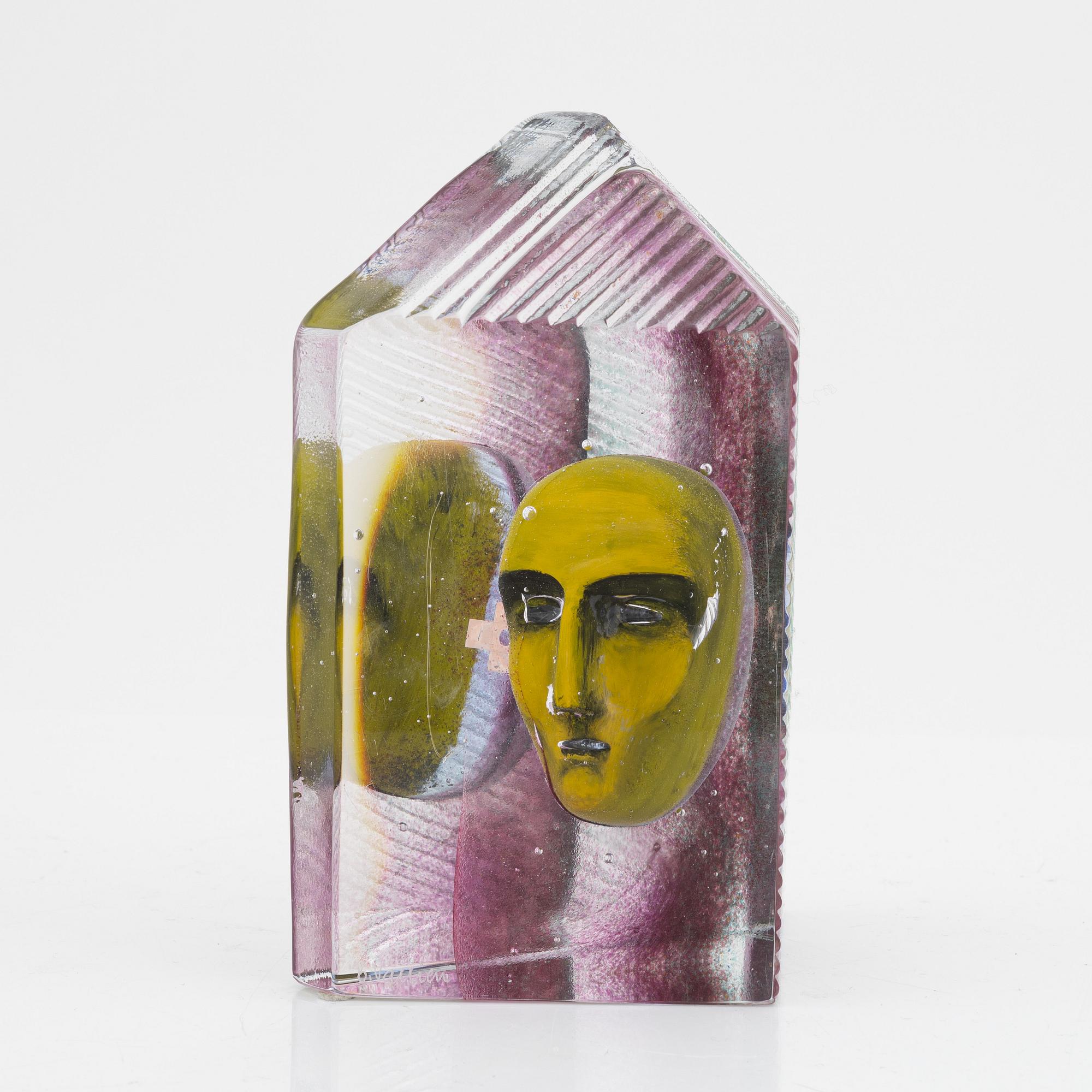 Bertil Vallien, skulptur, glas, Kosta Boda Atelier, signerad och numrerad.