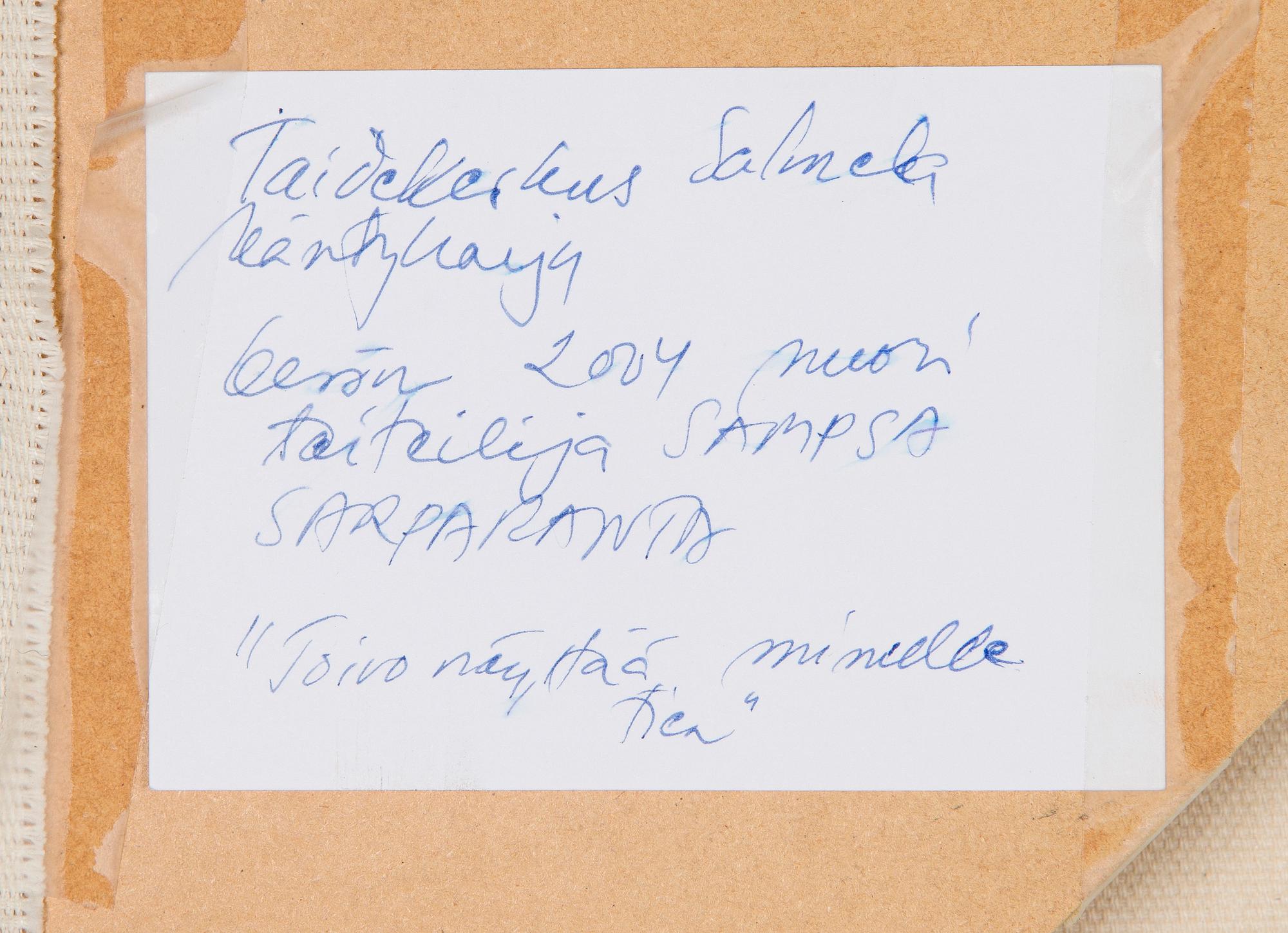 Sampsa Sarparanta, "Toivo näyttää minulle tien" (Hoppet visar mig vägen).