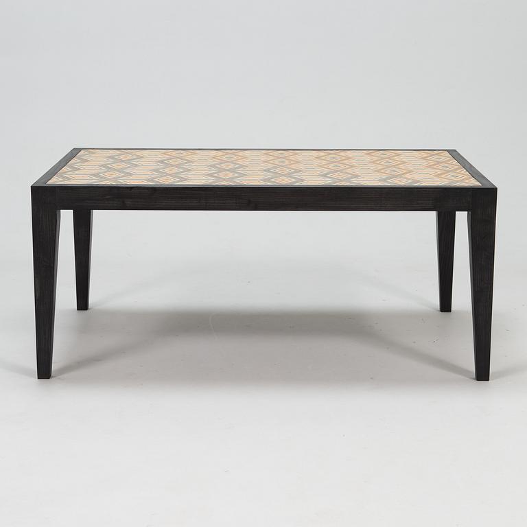 A 'Diagonal Box' coffee table, signed.