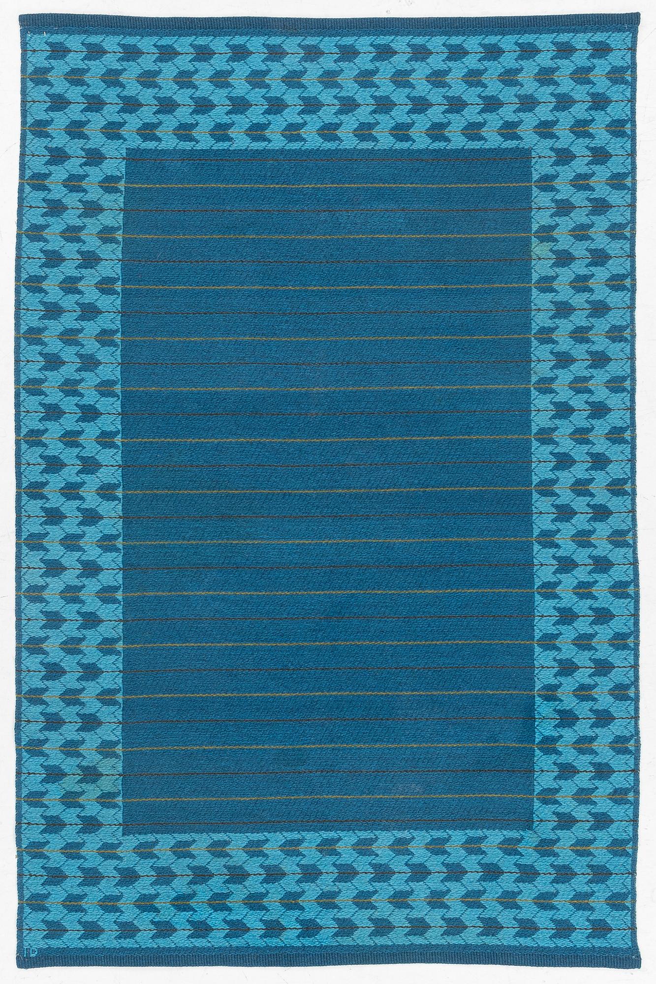 Ingrid Dessau, a double woven rug, signed ID, c. 195 x 128 cm.