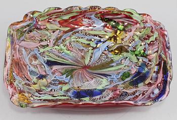 SKÅLFAT, glas, Murano, Italien, omkring 1900-talets mitt.