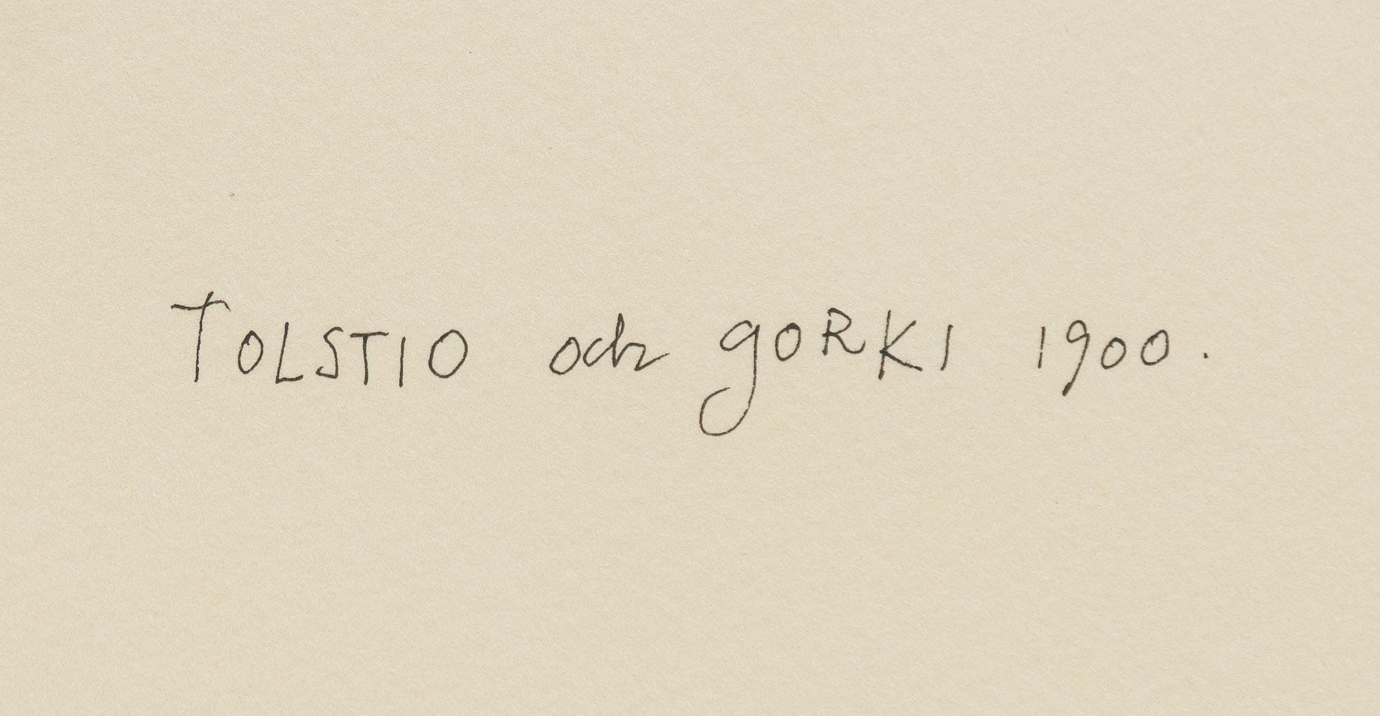 Madeleine Pyk, "Tolstio och Gorki 1900".