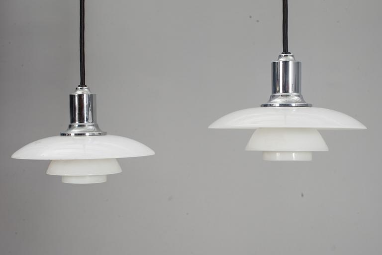 TAKLAMPOR, ett par, "PH 2/1", Poul Henningsen, Louis Poulsen. 1900-tal/2000-tal.