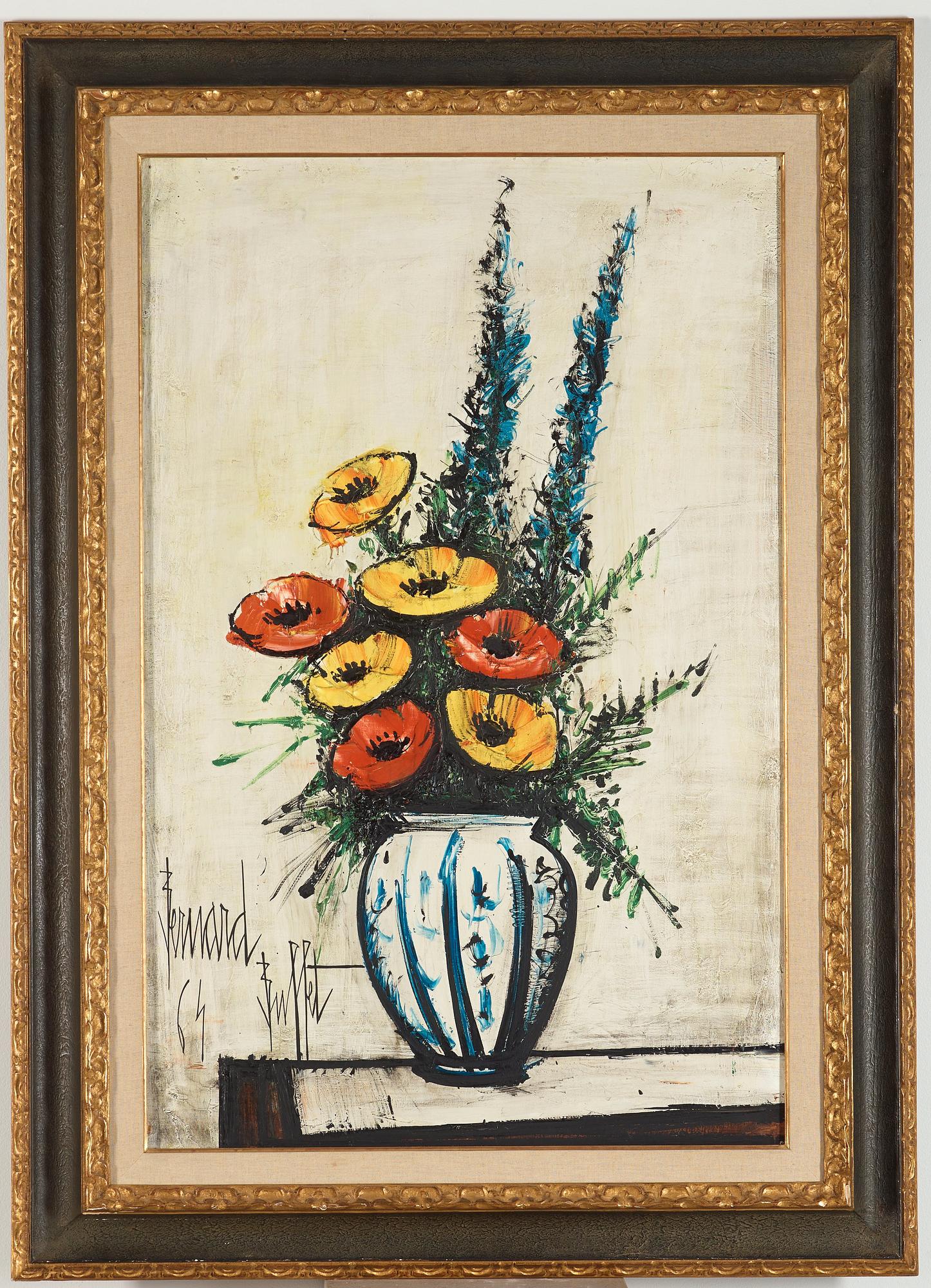 Bernard Buffet, "Bouquet de fleurs".