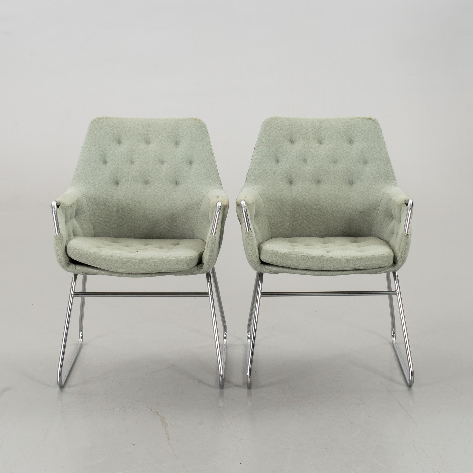 A pair of Bruno Mathsson "Mirja" armchairs, Dux, latter half of the 20th Century.