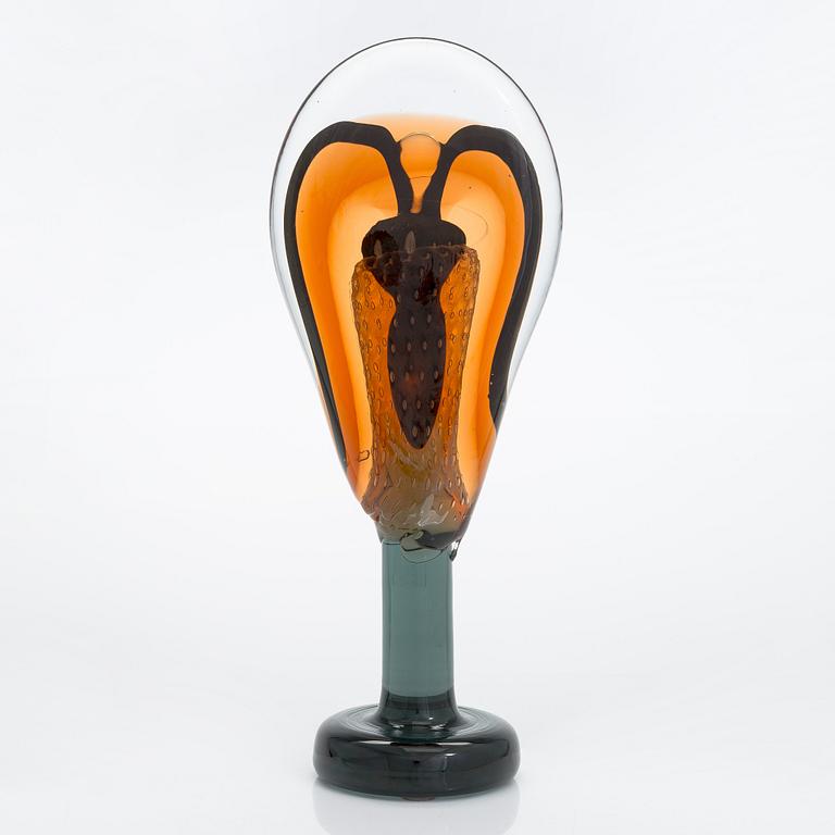 Oiva Toikka, glasskulptur, "Lollipop", signerad Oiva Toikka, Nuutajärvi 2008, 89/100.