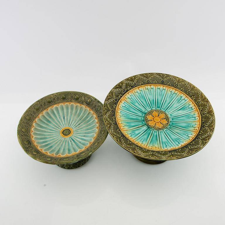 Two footed bowls Rörstrand, Art Nouveau early 20th century.