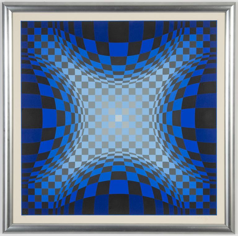 Victor Vasarely, färgserigrafi, signerad och numrerad 248/250.