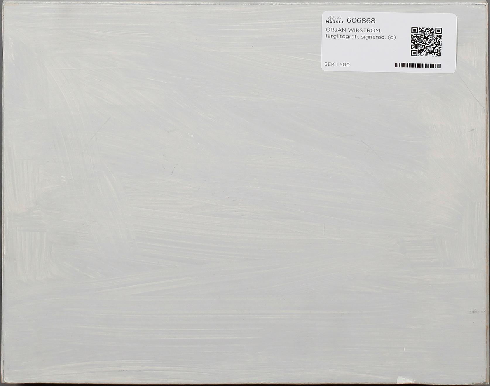 ÖRJAN WIKSTRÖM, färglitografi, signerad.