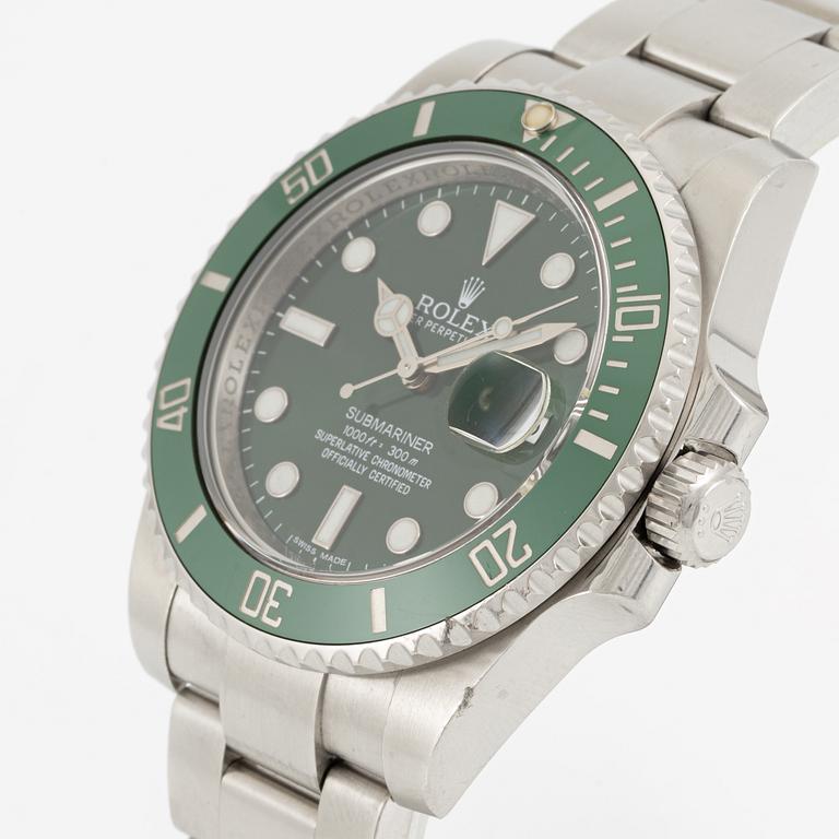 Rolex, Oyster Perpetual Date, Submariner, "Hulk", wristwatch, 40 mm.