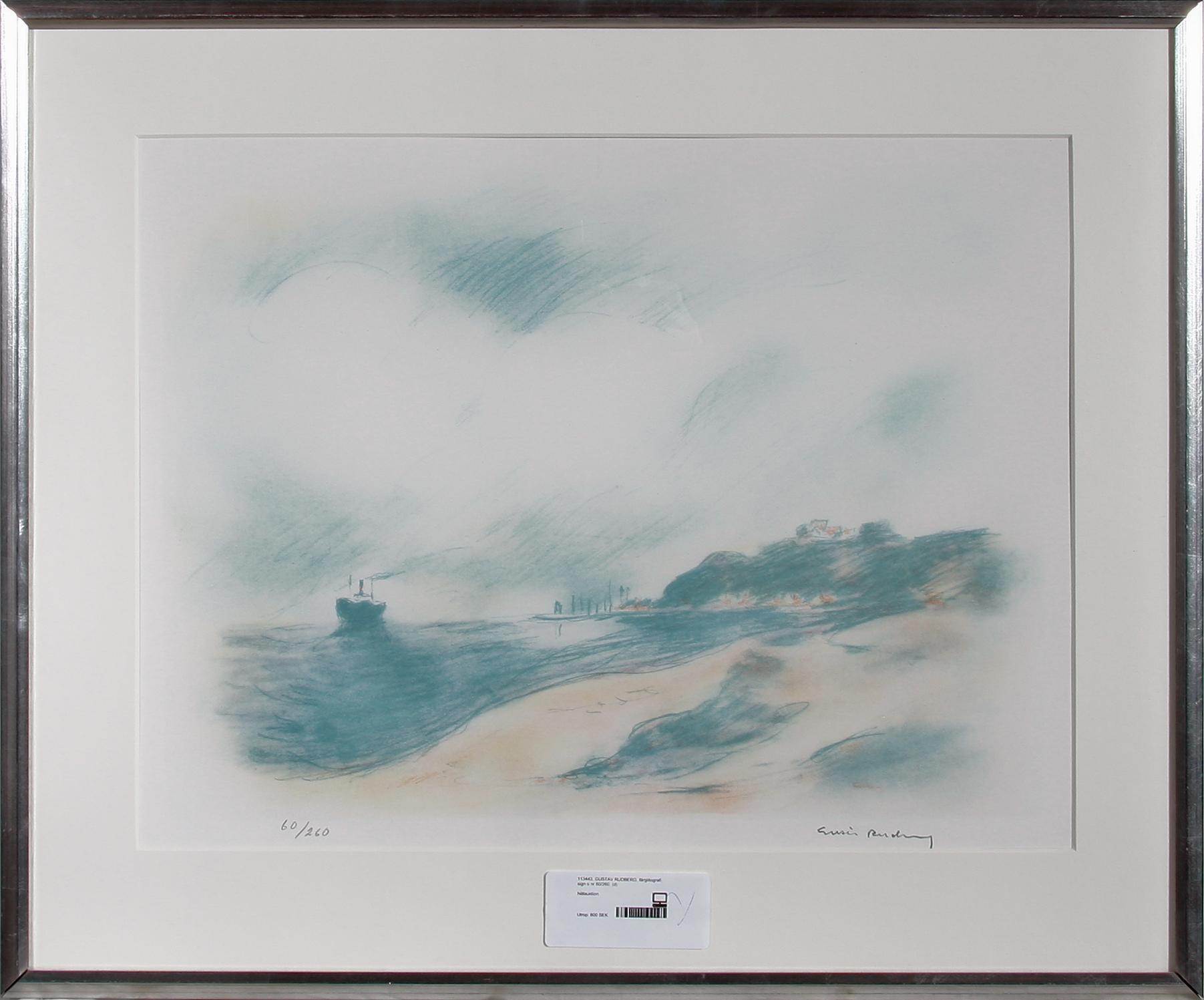 GUSTAV RUDBERG, färglitografi, sign o nr 60/260.