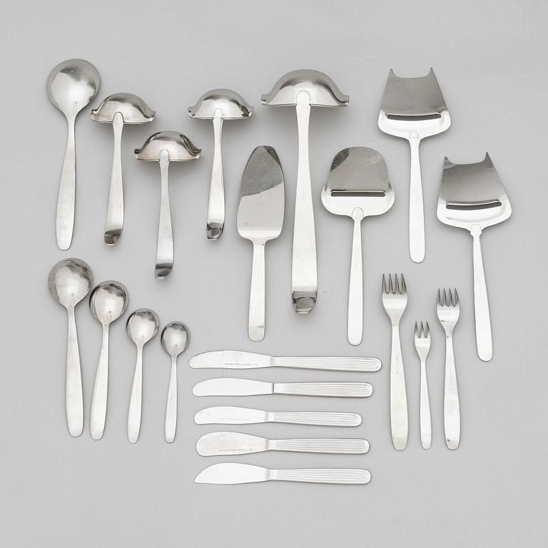 Kaj Franck, bestickserie, 220 st, rostfritt stål, "Scandia", Hackman Sorsakoski. Formgiven 1952.