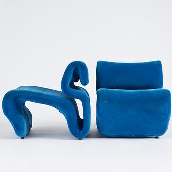 Jan Ekselius, a pair of lounge chairs, 'Etcetera', J.O. Carlssons Möbel AB, Vetlanda, 1960-70s.