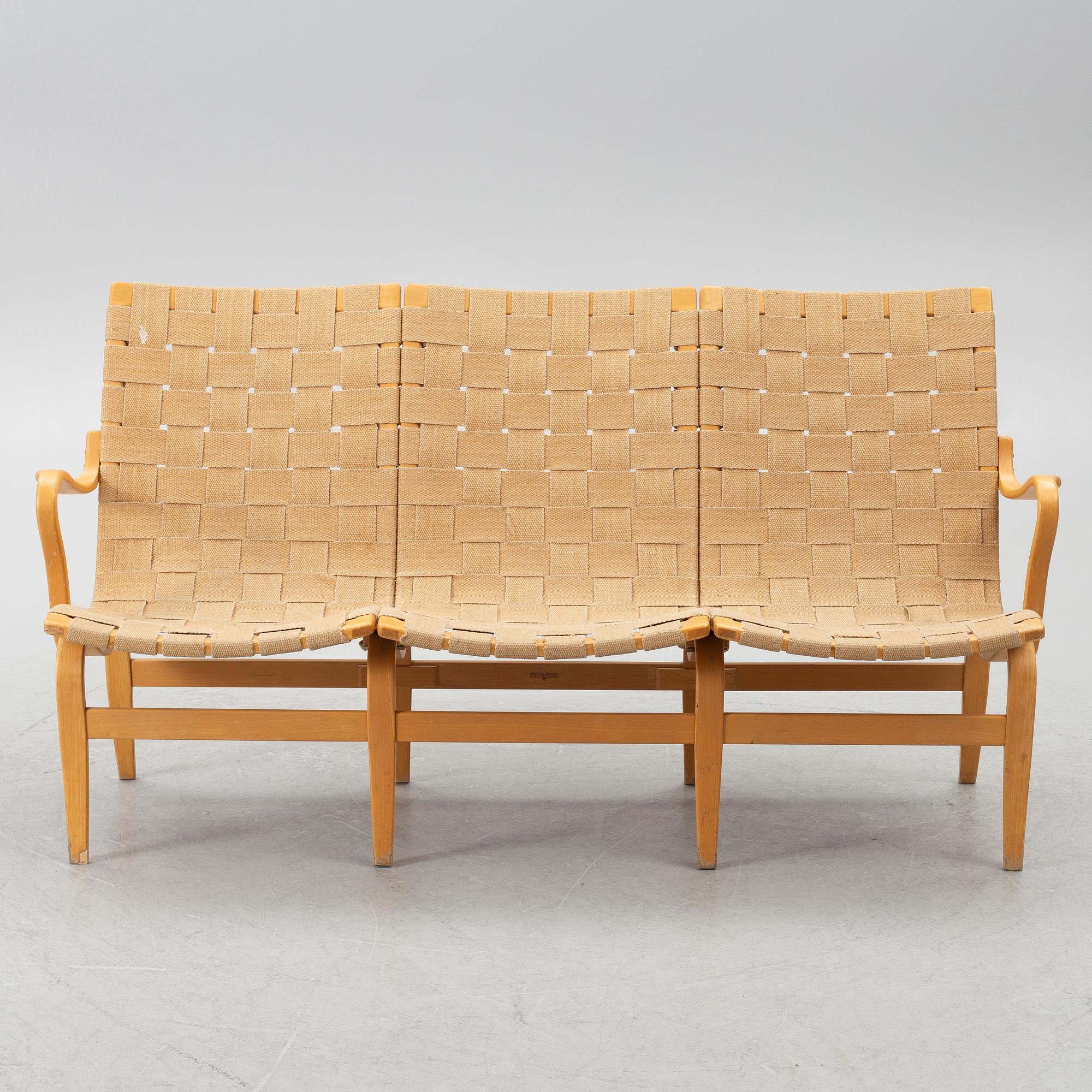 Bruno Mathsson, soffa, "Eva", Firma Karl Mathsson.