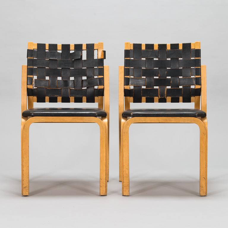 Alvar Aalto, stolar, ett par, modell 612 för Artek 1960/1970-tal.