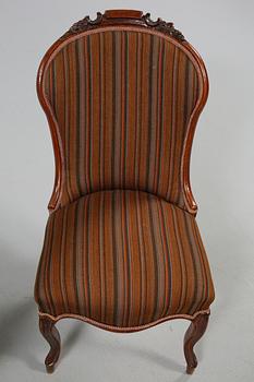 FÅTÖLJER, ett par, nyrokoko, 1800-talets andra hälft.
