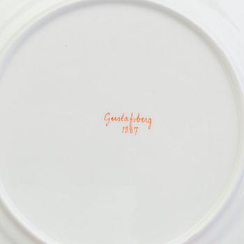 TALLRIKAR, 14 stycken, porslin, Gustavsberg, 1800-talets slut.