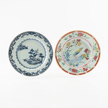Plates 2 pcs porcelain China 18th century.