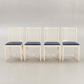 Svante Skogh, dining table plus 2 extension leaves, 4 chairs, second half of the 20th century.