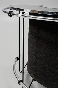 BARDISK samt BARSTOLAR, 3 st, 1950/60-tal.