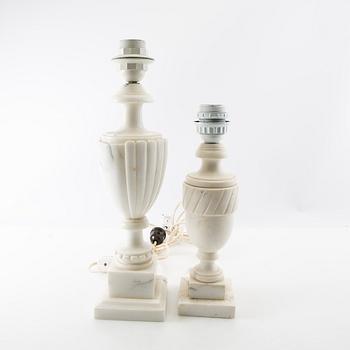 Table lamps, two pieces, mid-20th century.