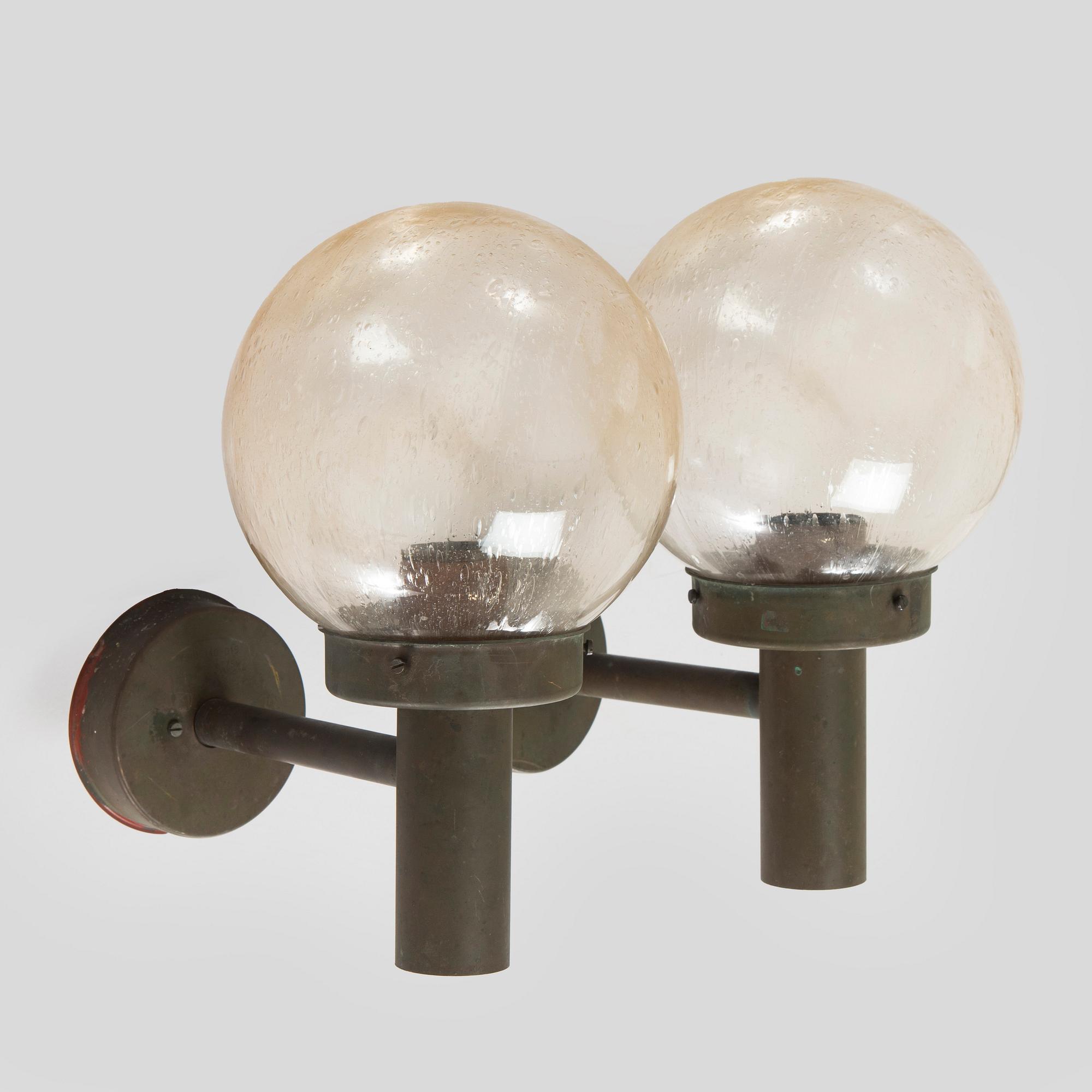 Lisa Johansson-Pape, A set of two of 1970s outdoor wall lights '140-015' for Stockmann Orno.