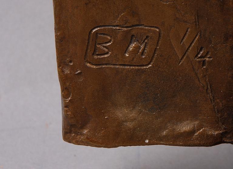 BROR MARKLUND, relief, brons, sign o numr 1/4.