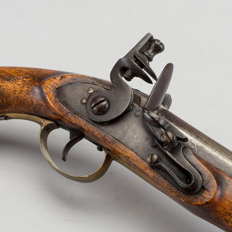 A FLINTLOCK PISTOL, model m/1807.