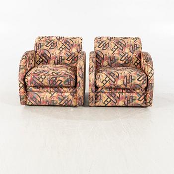 Fåtöljer, ett par, Art deco-stil, 1900-talets andra hälft.