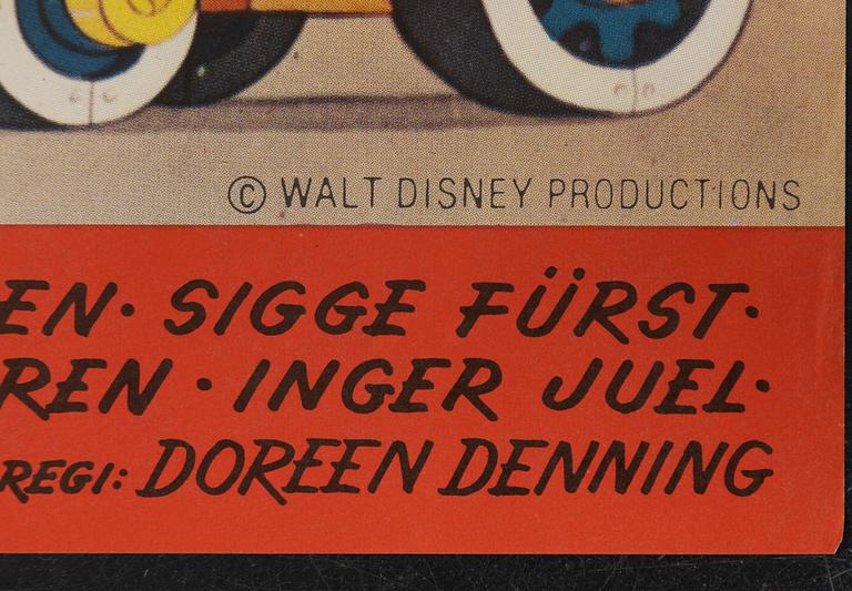 Walt Disney, A vintage movie poster, 'Dumbo', 1972.