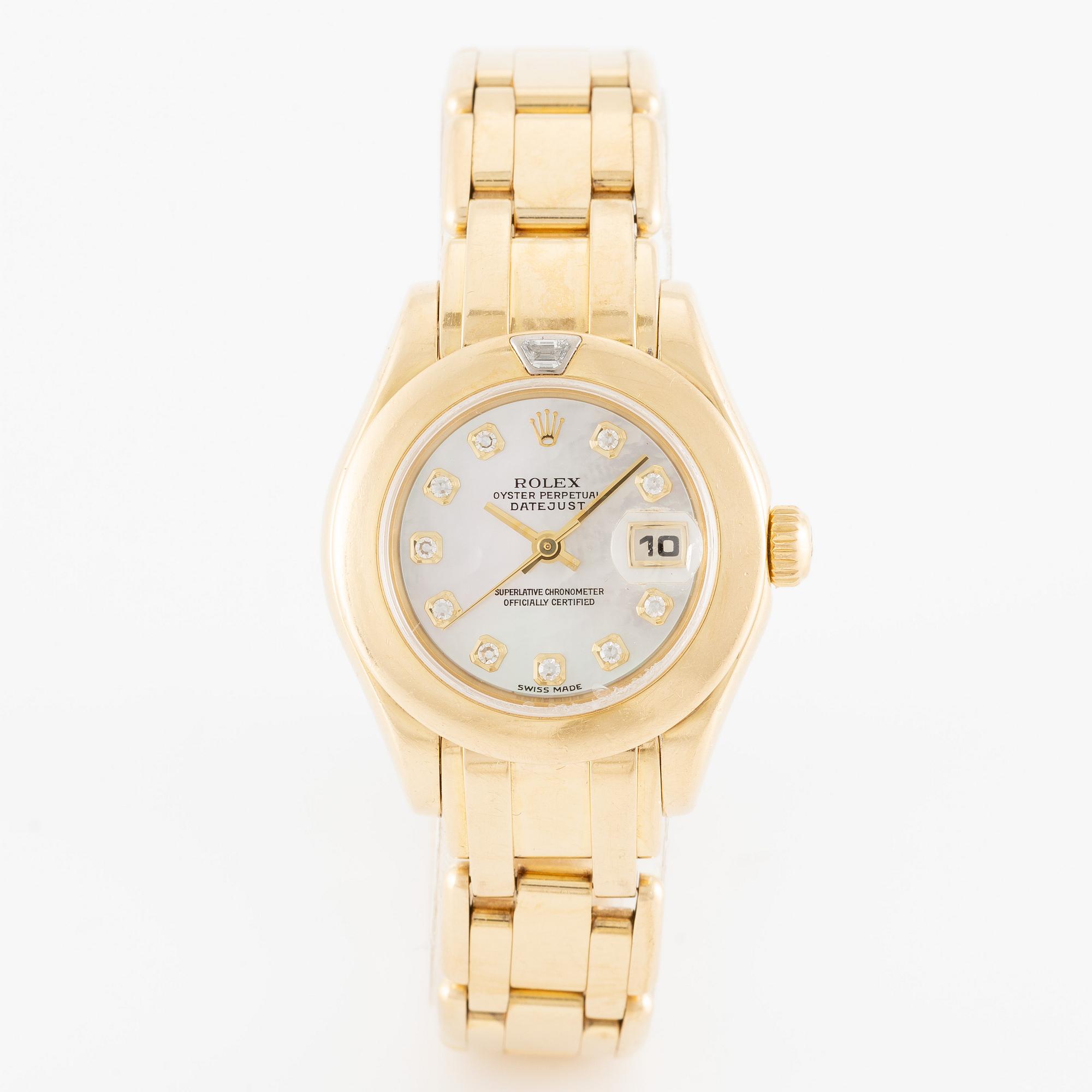 Rolex, Lady-Datejust, Pearlmaster, wristwatch, 29 mm.