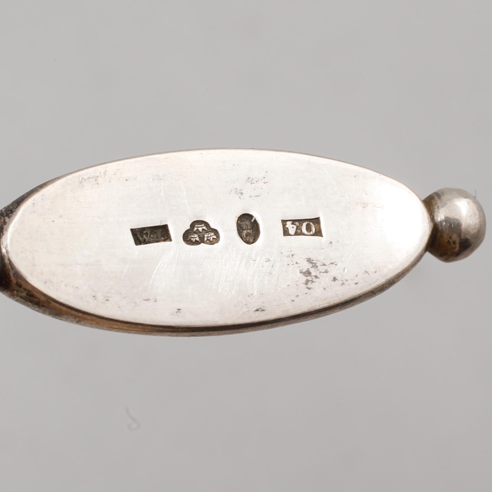 PARTI SILVER, 8 delar, 1800/1900-tal. Total vikt 190 gram.