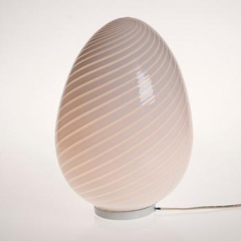 BORDSLAMPA, Muranoglas, "Egg lamp", design Venini, Italien.