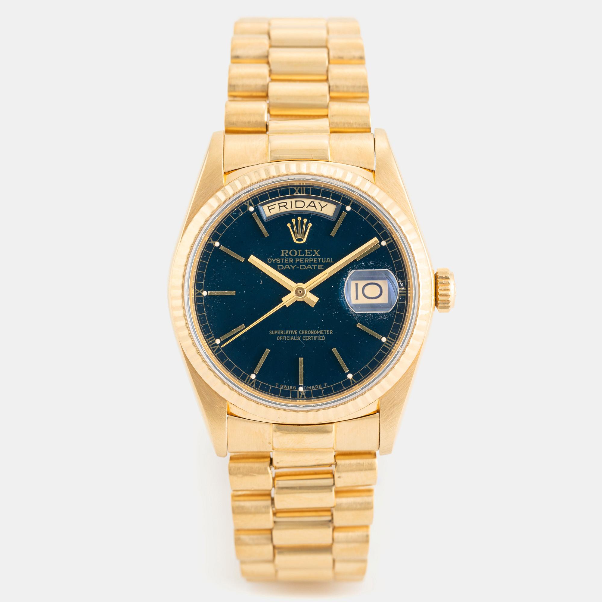 Rolex, Day-Date, "No Lume Hands", ca 1989.