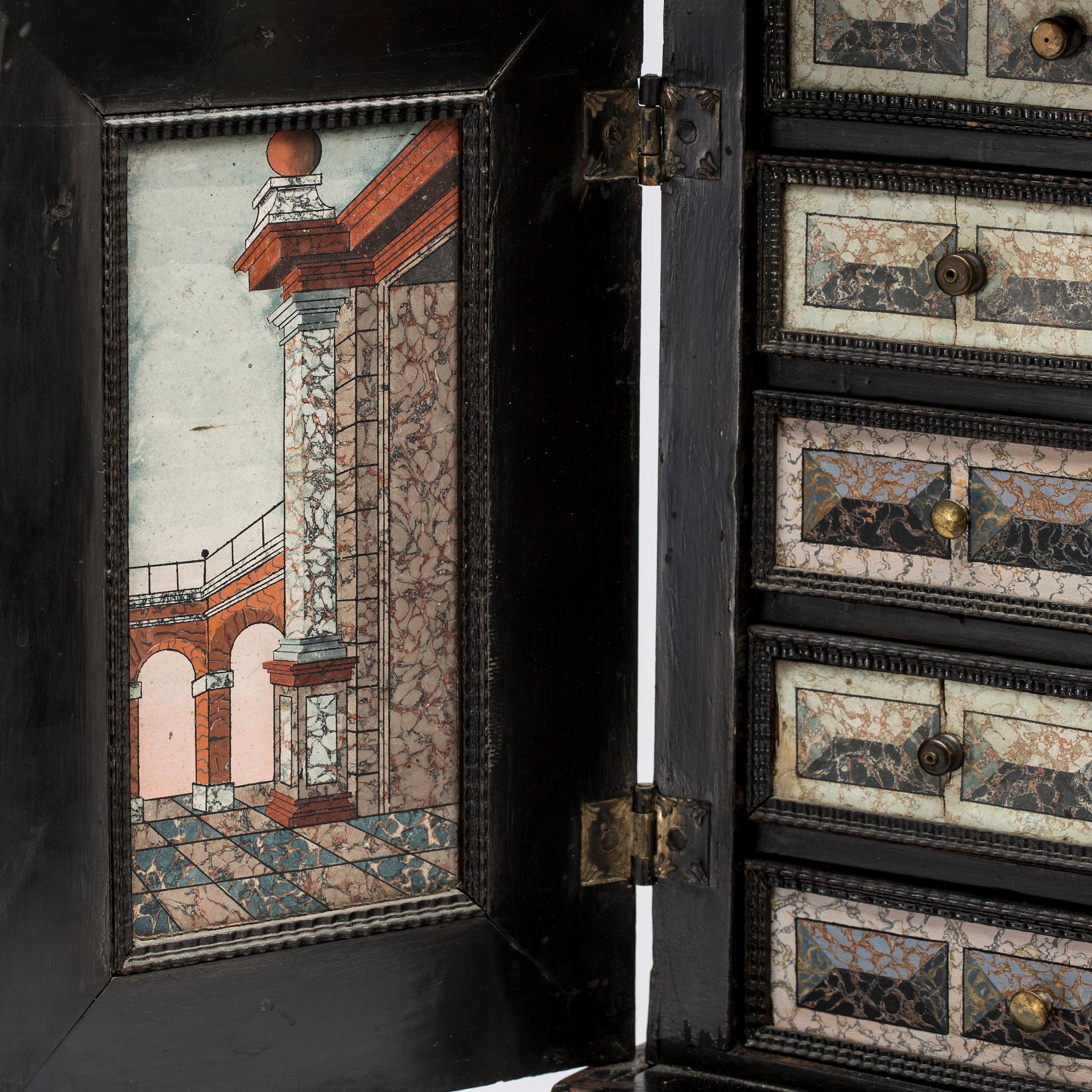 KABINETTSKÅP, barock, 1600-tal.