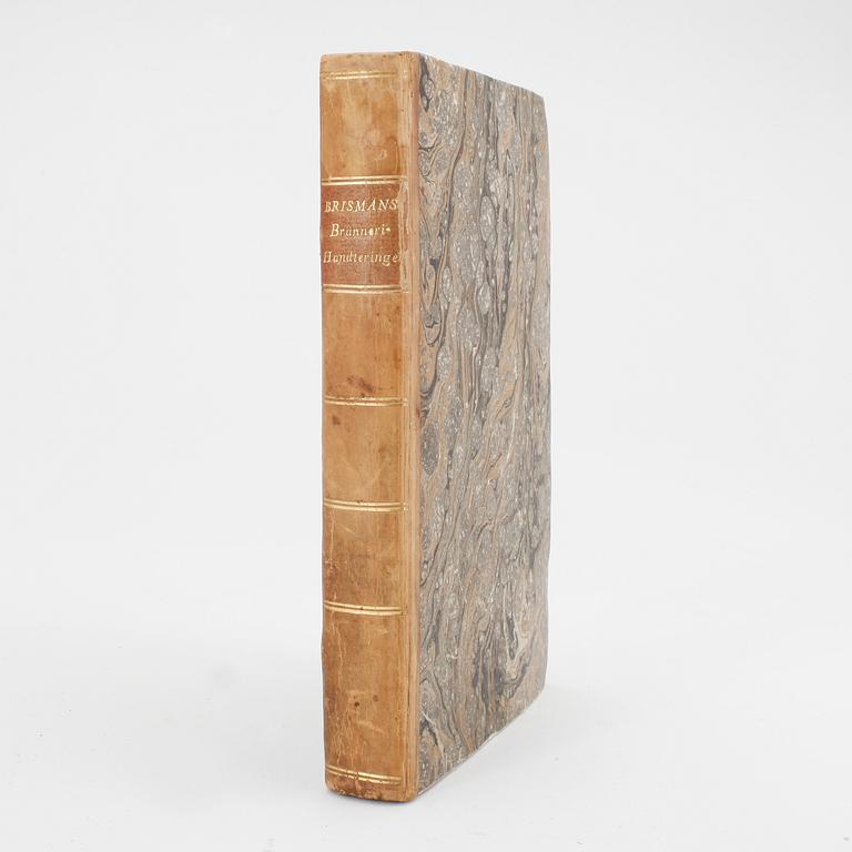 BOK, "Lärobok i bränneri-handteringen" av Sven Brisman, Skara, 1813.