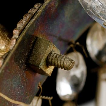 LJUSKRONA, senempire, 1800-talets första hälft. Höjd ca 80 cm.