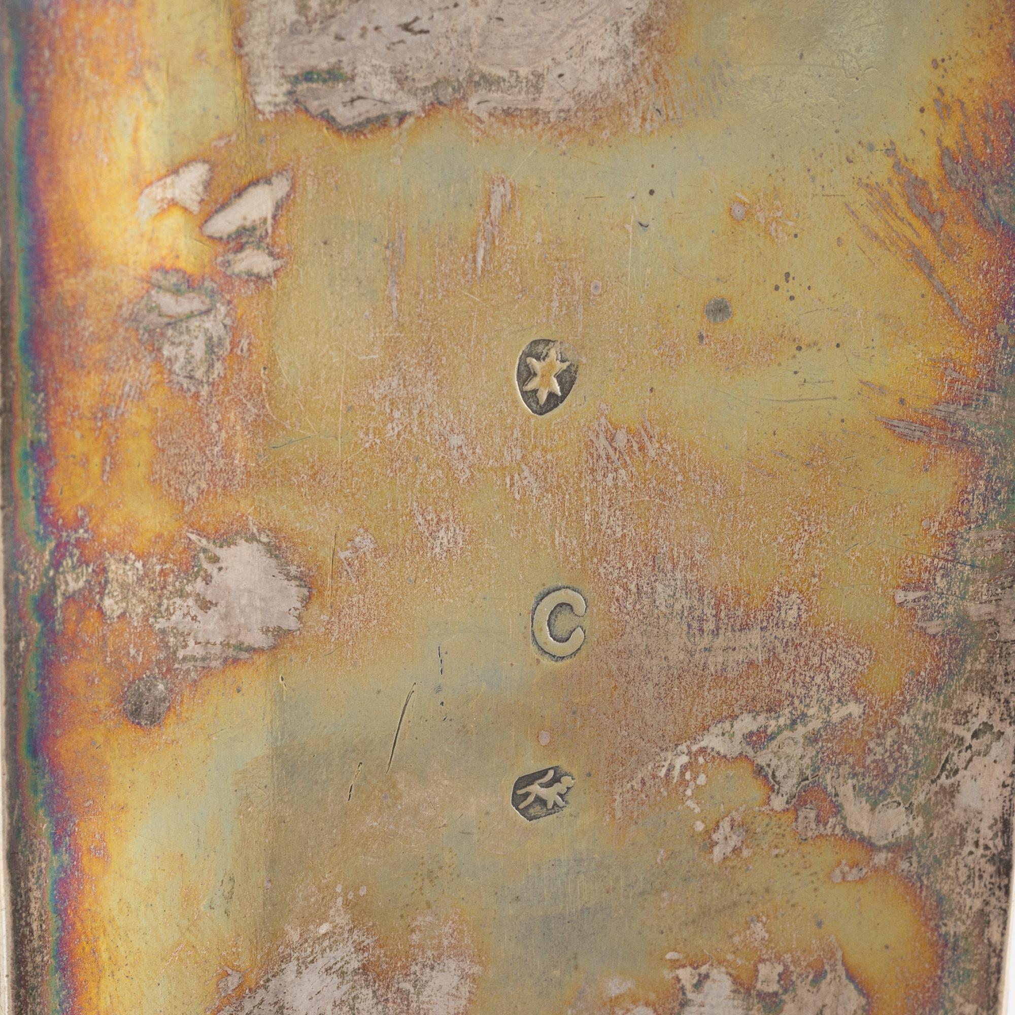 Skrin, bägare samt gräddkanna, silver, bl a GAB, Stockholm 1935.