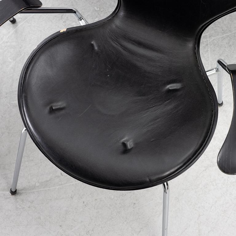 Arne Jacobsen, a set of 6 armchairs, "The Seven", Fritz Hansen, Denmark, 2006.