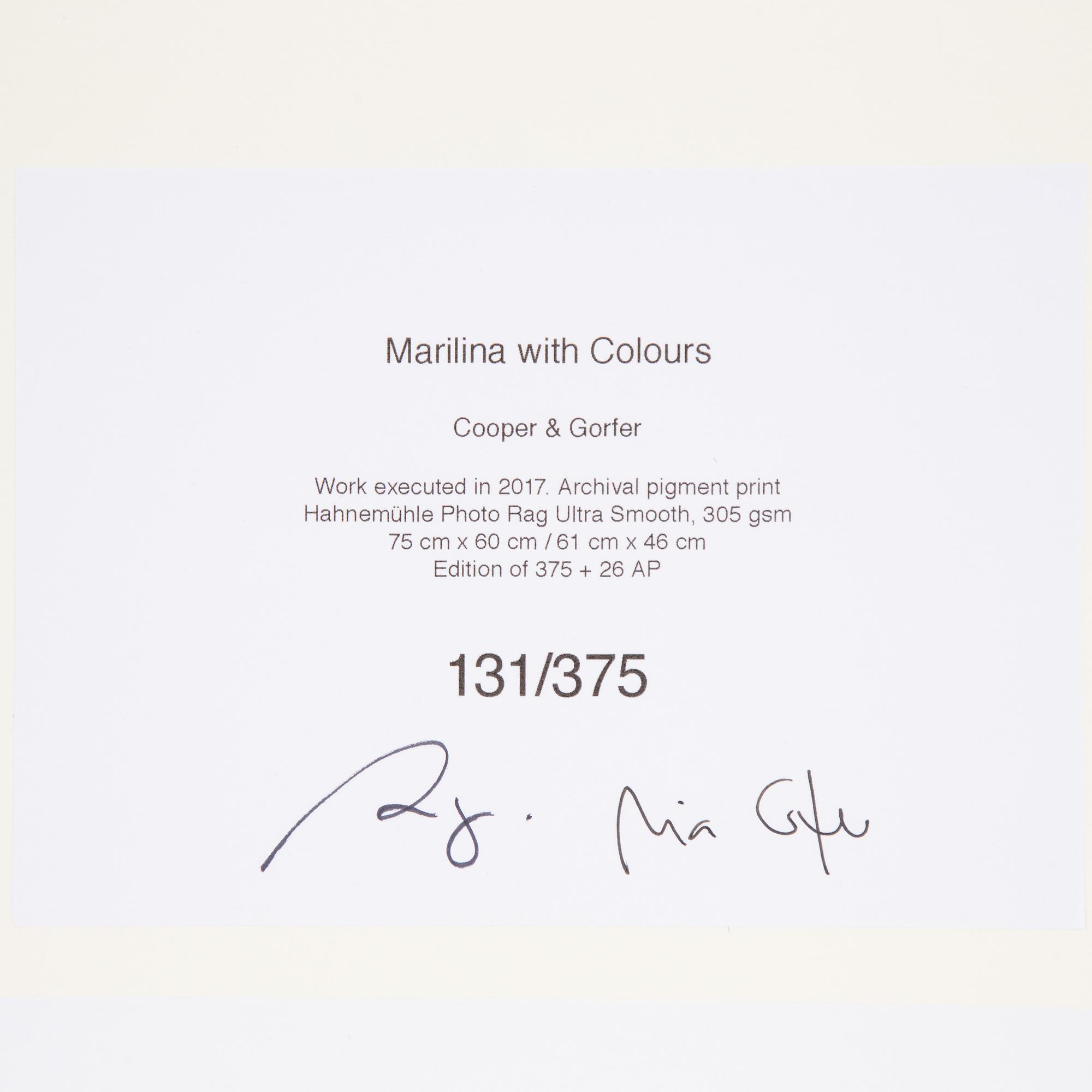 Cooper & Gorfer, "Marilina with Colours".