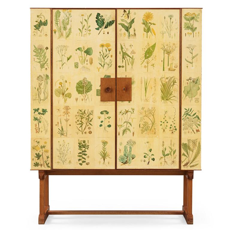 Josef Frank, skåp, "Flora", Firma Svenskt Tenn, modell 852, sannolikt 1950-60-tal.