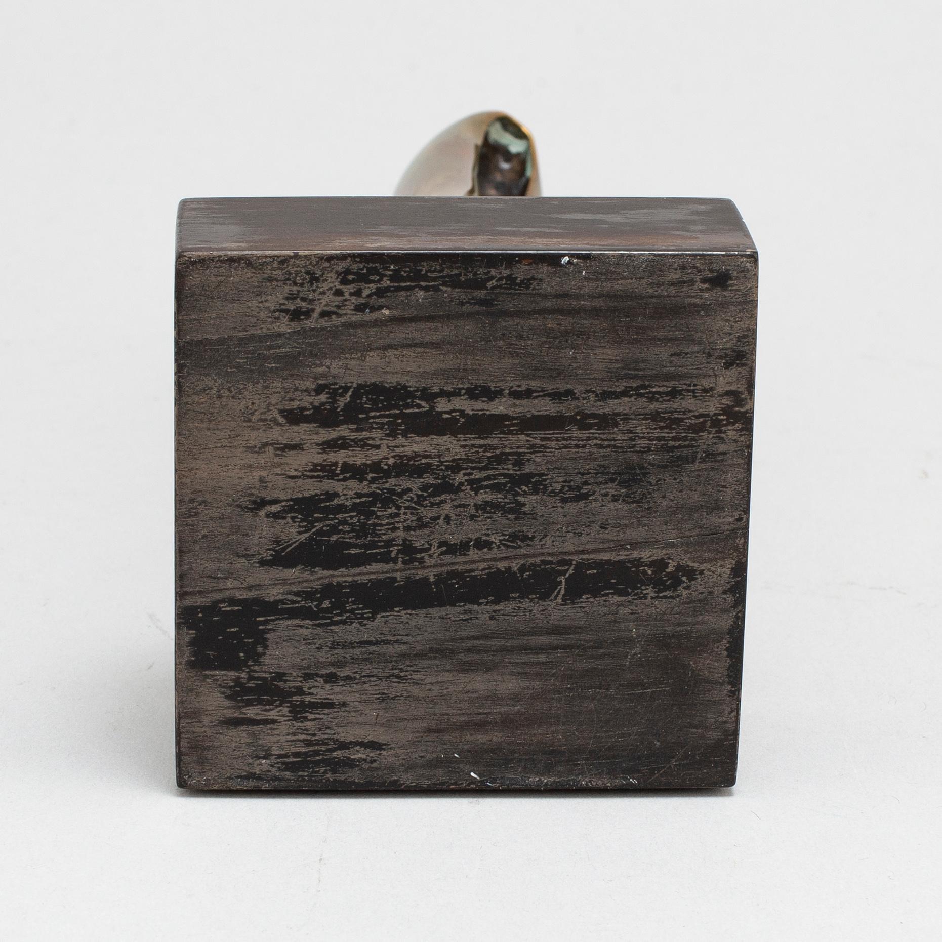 SIGURD PERSSON, a brass sculpture, signed SIGP.