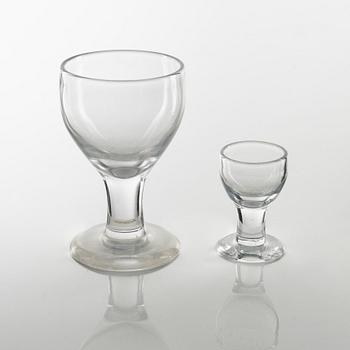 Signe Persson-Melin, 20 "Ruben" glasses, Boda, Sweden, 1970's.