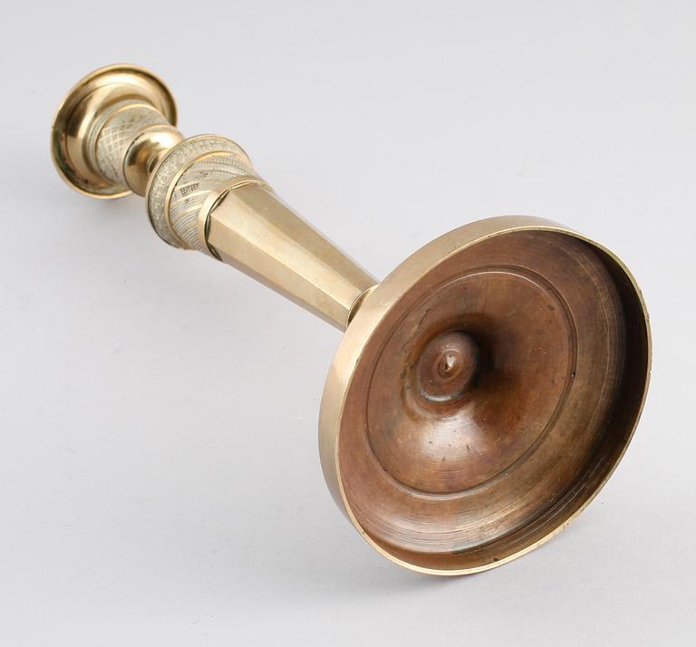 LJUSSTAKE, mässing, directoire, 1700-talets andra hälft.