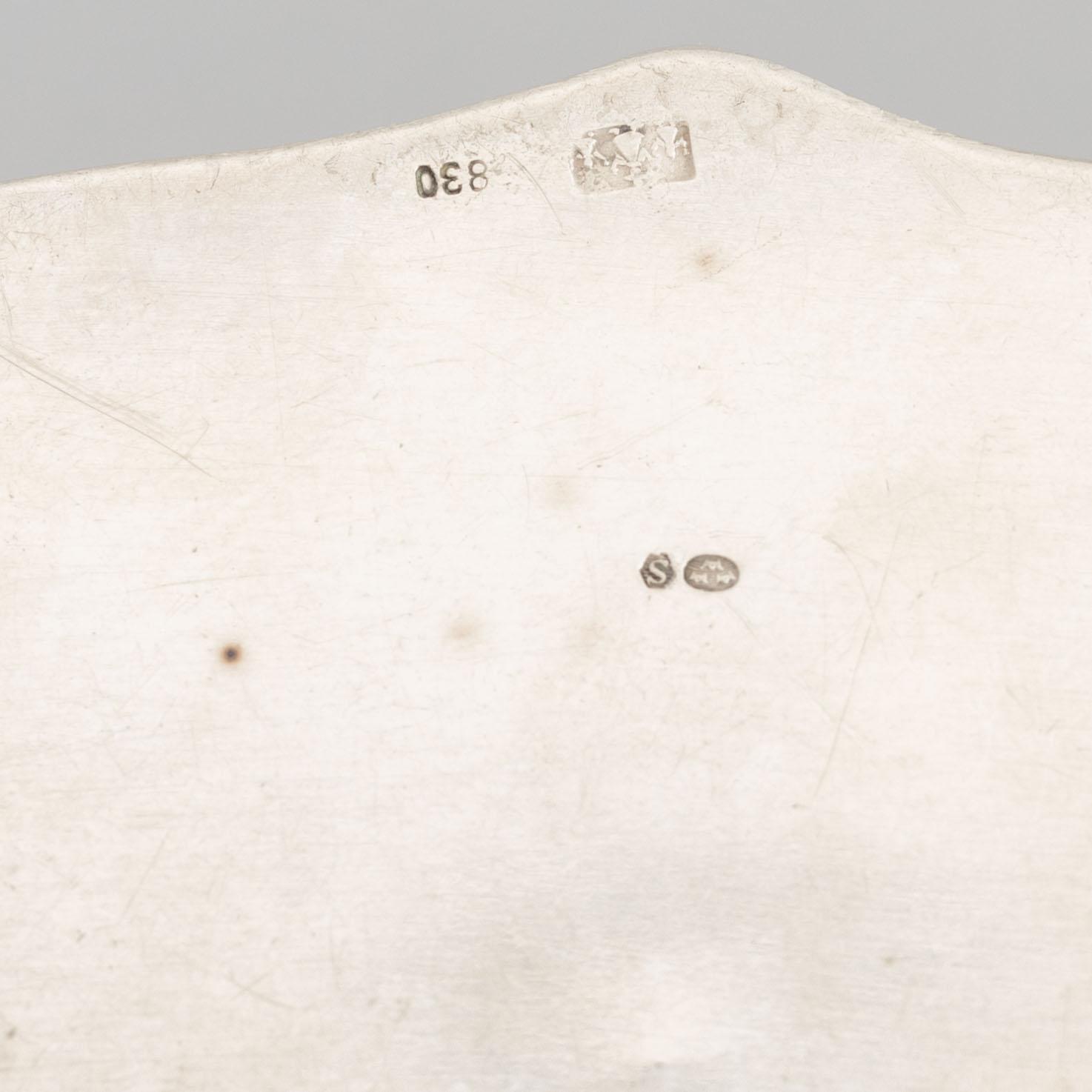 Three Silver Boxes, Swedish import marks.